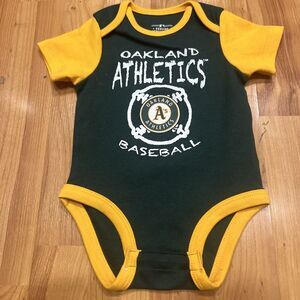 MLB Bodysuit One Piece Romper Green Oakland A's Athletics Baby 0-3 Mo New